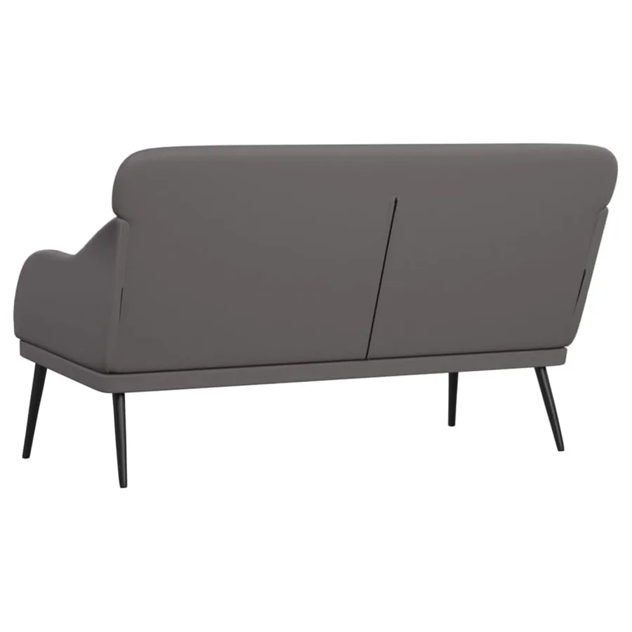 Banc Gris 110x76x80 cm Similicuir - 5