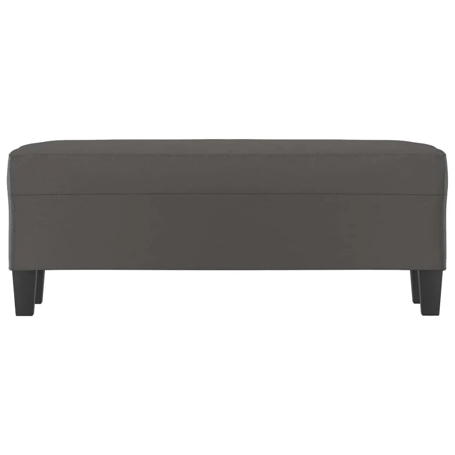 Banc Gris 100x35x41 cm Similicuir - 3