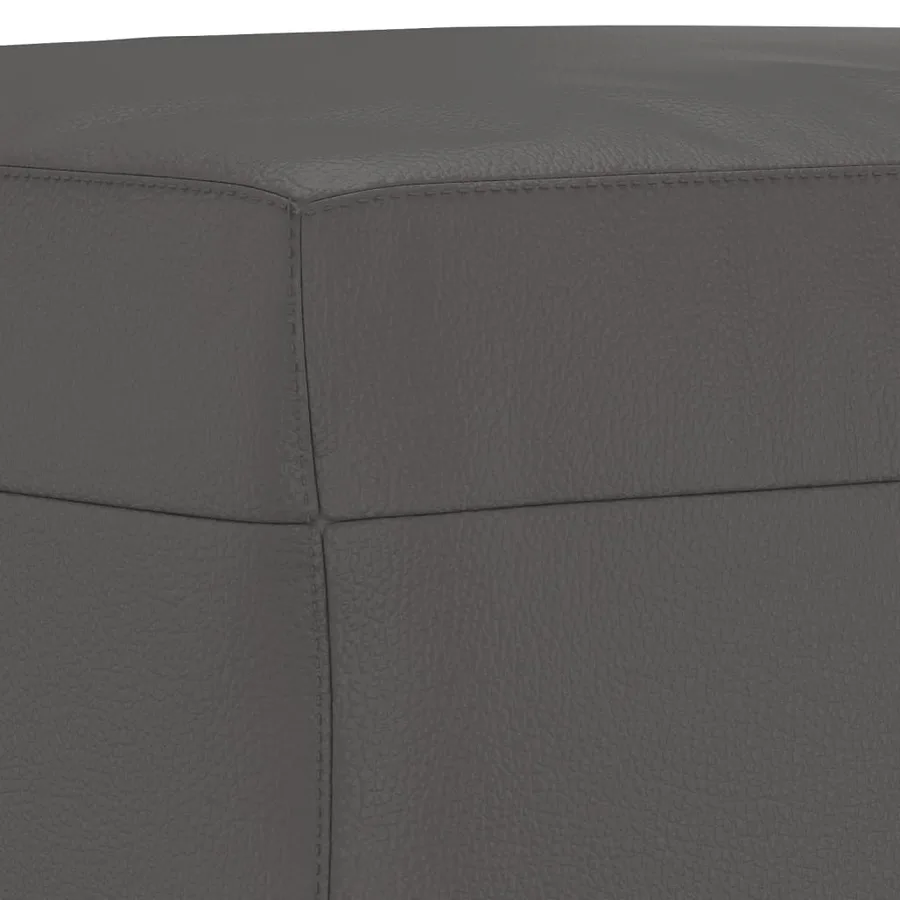 Banc Gris 100x35x41 cm Similicuir - 5