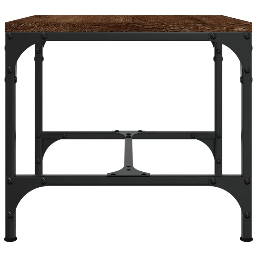 Table d'appoint Chêne marron 40x40x35 cm Bois d'ingénierie - 5