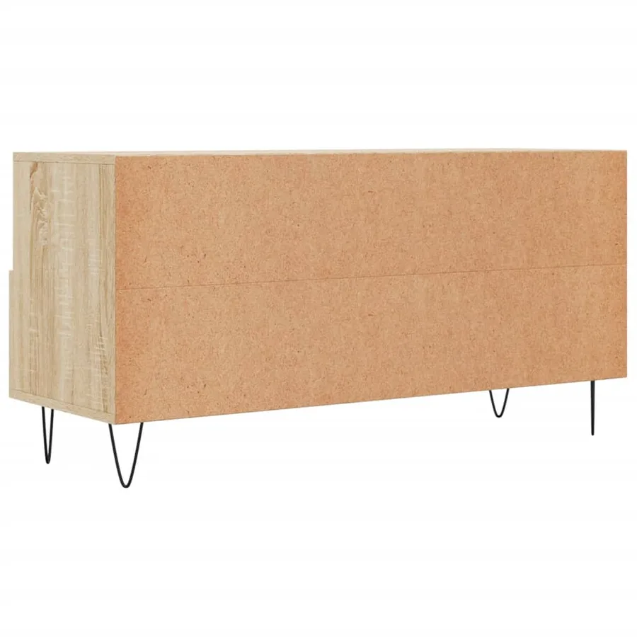 Meuble TV chêne sonoma 102x36x50 cm bois d'ingénierie - 8