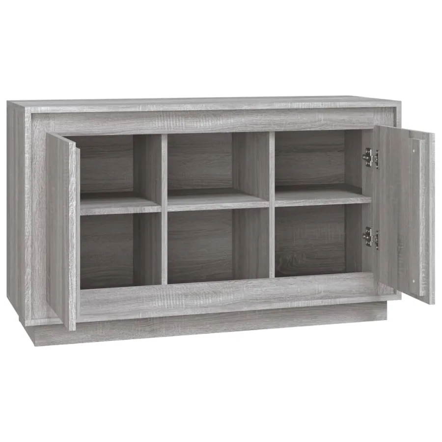 Buffet sonoma gris 102x35x60 cm bois d'ingénierie - 6
