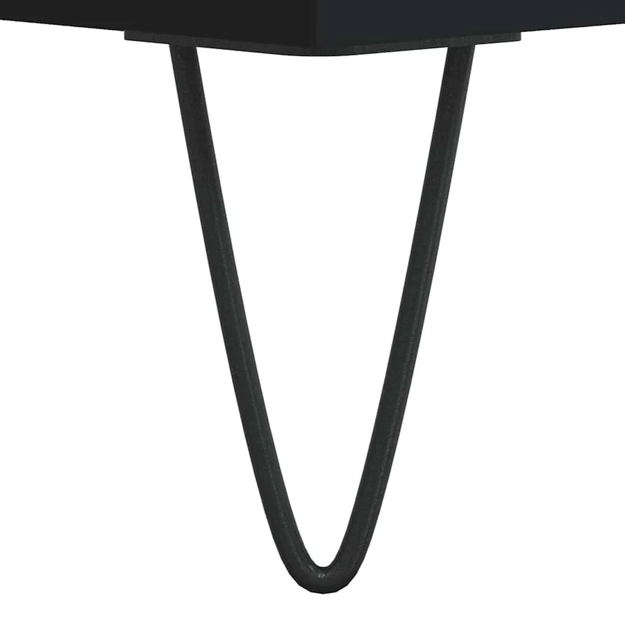 Buffet noir 57x35x70 cm bois d’ingénierie - 7