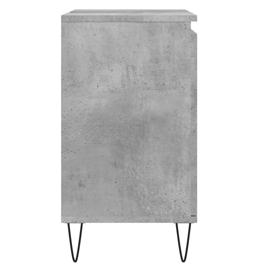 Armoire de bain gris béton 58x33x60 cm bois d'ingénierie - 6
