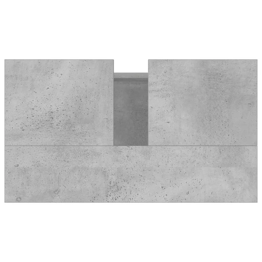 Armoire de bain gris béton 58x33x60 cm bois d'ingénierie - 8