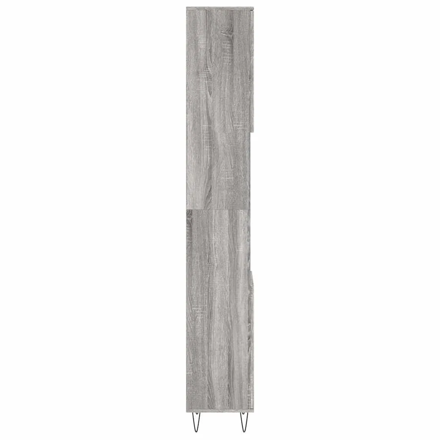 Armoire de bain sonoma gris 30x30x190 cm bois d'ingénierie - 7