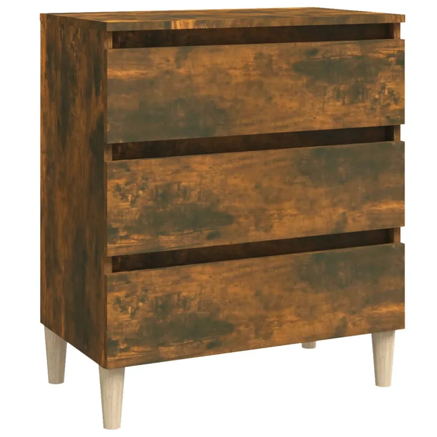 Buffet Chêne fumé 60x35x69 cm Bois d'ingénierie - 2