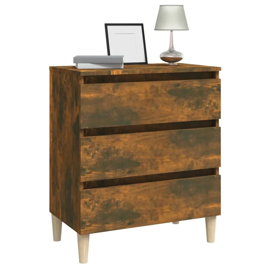 Buffet Chêne fumé 60x35x69 cm Bois d'ingénierie - 4