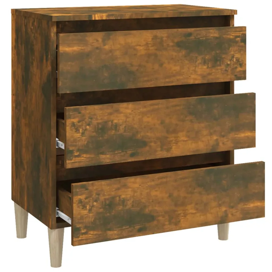Buffet Chêne fumé 60x35x69 cm Bois d'ingénierie - 7