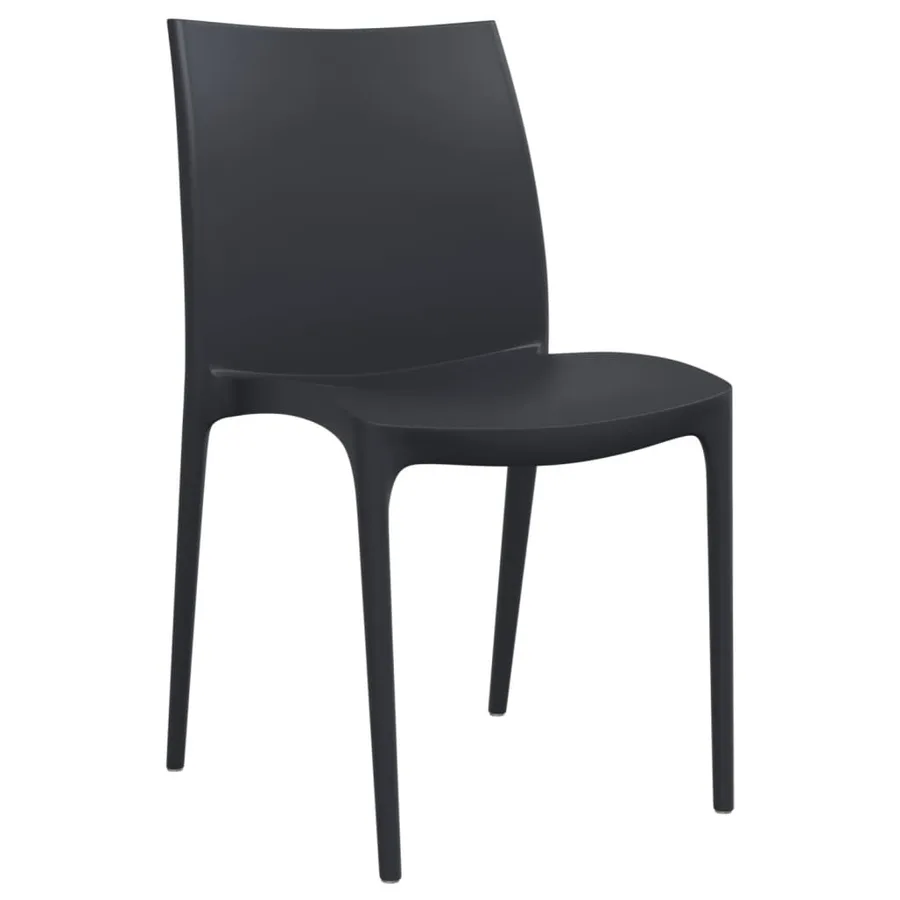 Chaises de jardin lot de 2 anthracite 50x46x80 cm polypropylène - 3