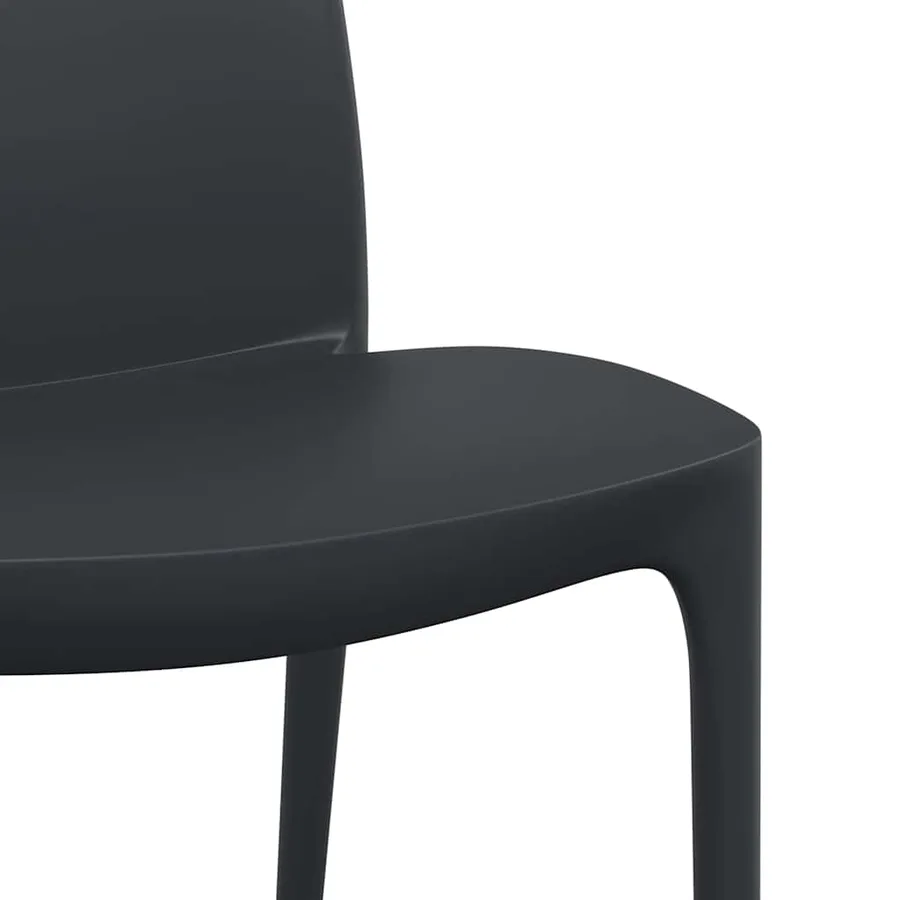 Chaises de jardin lot de 2 anthracite 50x46x80 cm polypropylène - 7