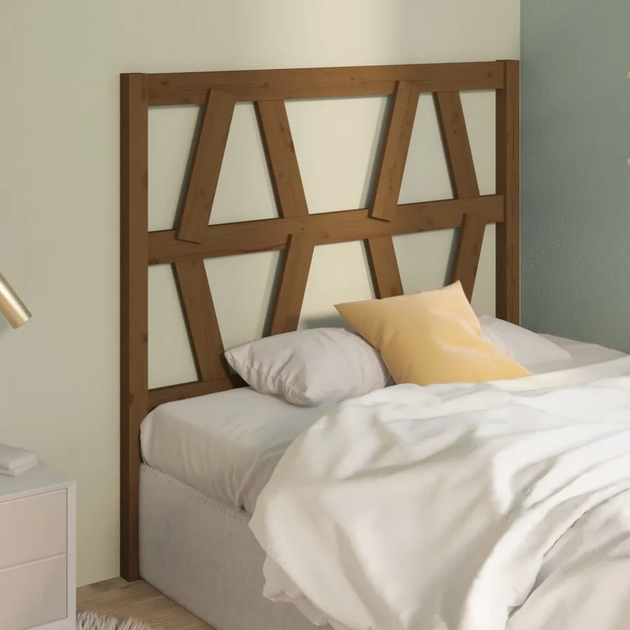 Tête de lit Marron miel 81x4x100 cm Bois massif de pin - 4