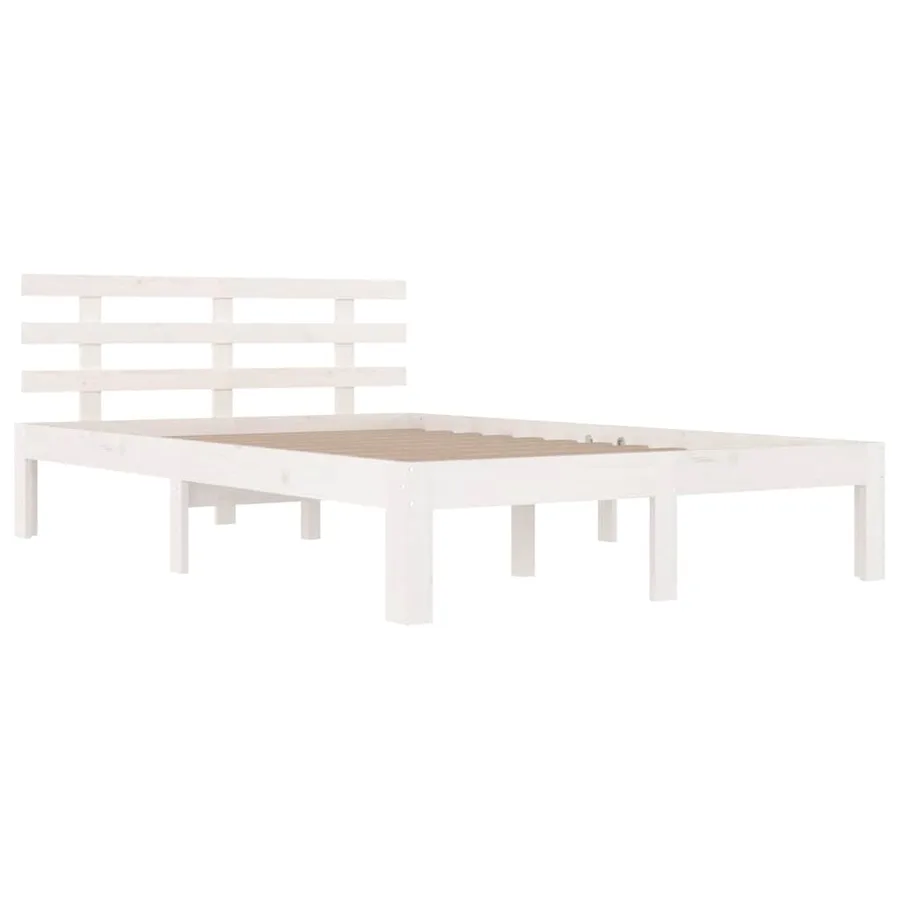 Cadre de lit sans matelas blanc 120x190 cm - 3