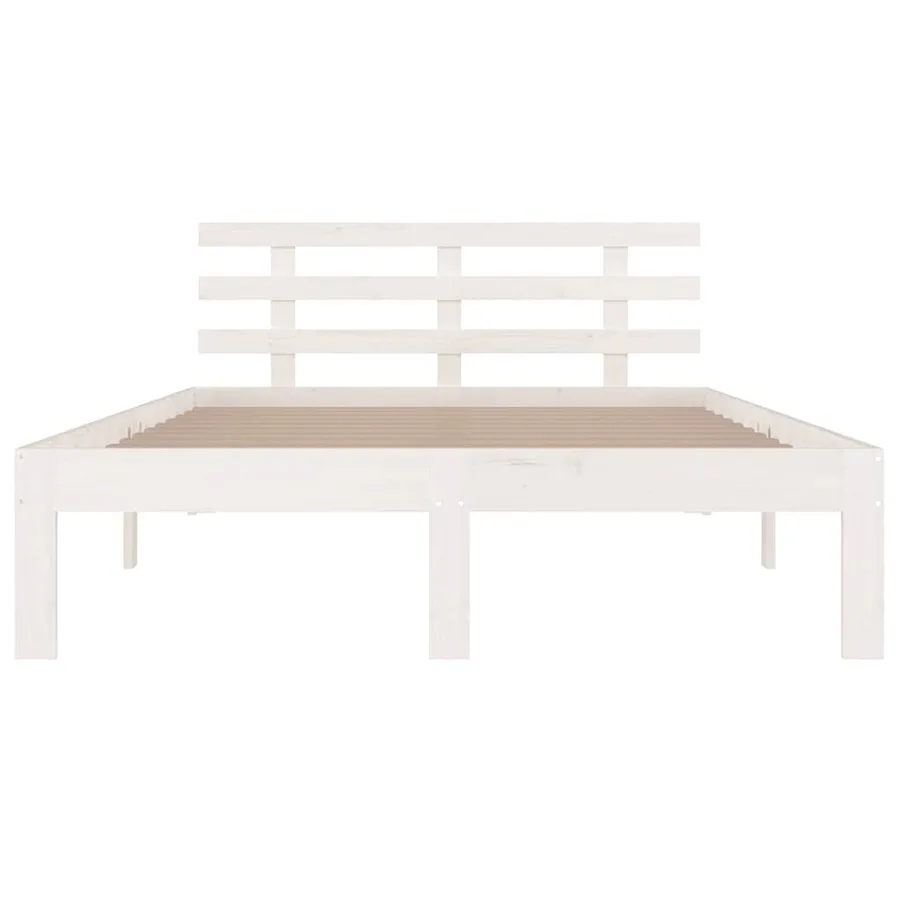 Cadre de lit sans matelas blanc 120x190 cm - 4
