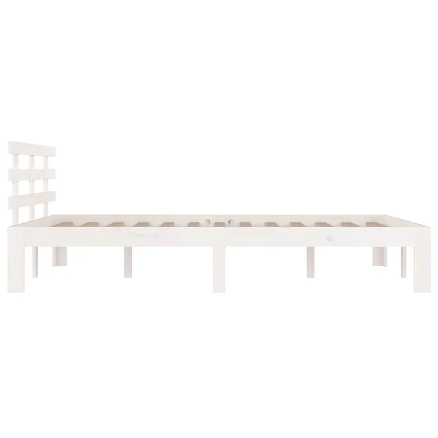 Cadre de lit sans matelas blanc 120x190 cm - 5