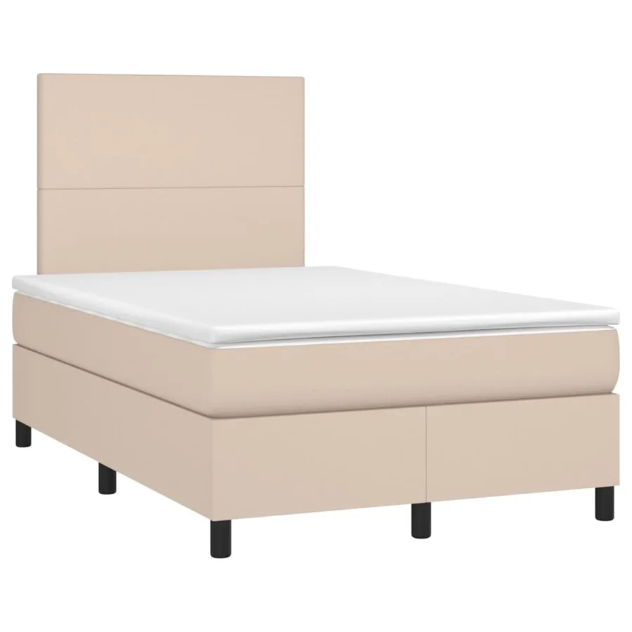 Sommier à lattes de lit avec matelas Cappuccino 120x200 cm - 3