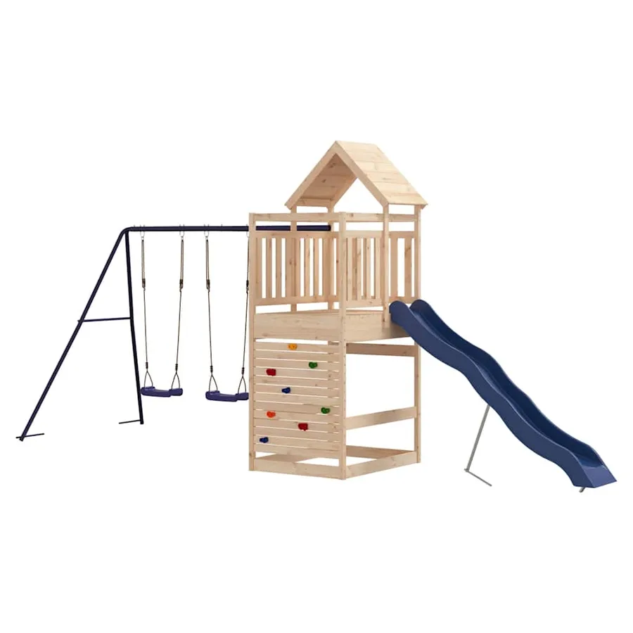 Aire de jeux d'extérieur bois de pin massif - 4