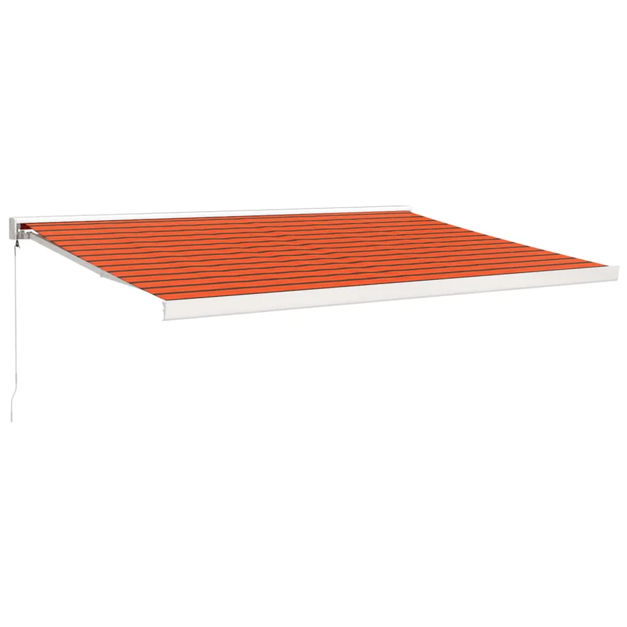 Auvent rétractable orange et marron 4,5x3 m tissu et aluminium - 2
