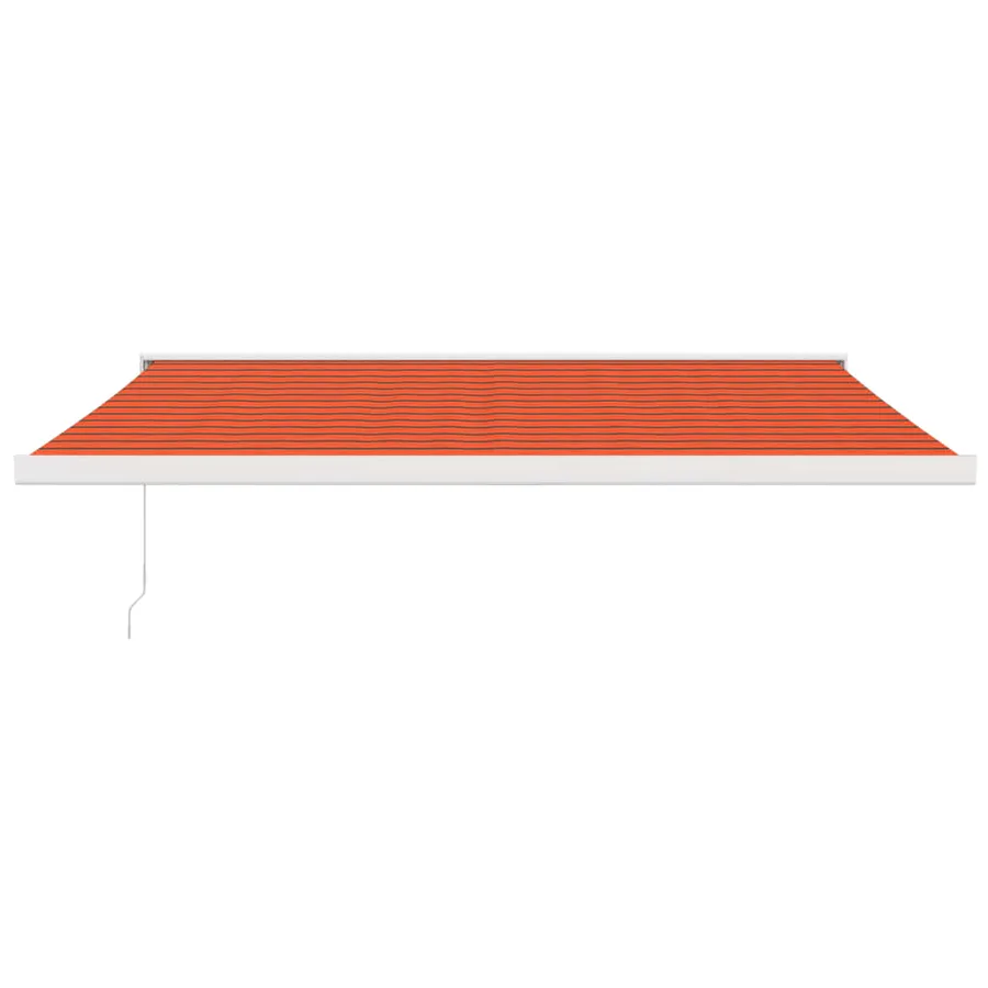 Auvent rétractable orange et marron 4,5x3 m tissu et aluminium - 3