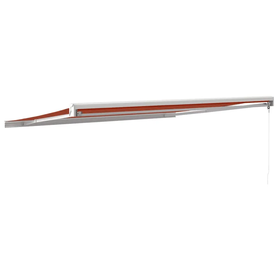 Auvent rétractable orange et marron 4,5x3 m tissu et aluminium - 5