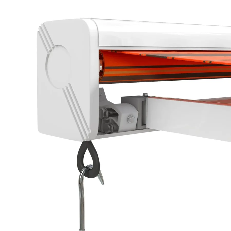 Auvent rétractable orange et marron 4,5x3 m tissu et aluminium - 7