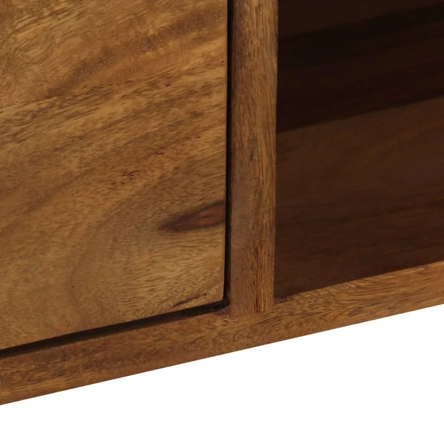 Meuble TV 140x30x40 cm bois massif - 6