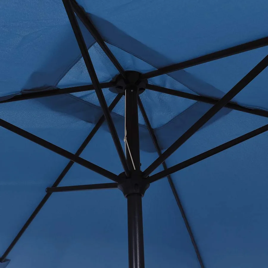 Parasol d'extérieur avec poteau en métal 300x200 cm Azuré - 5