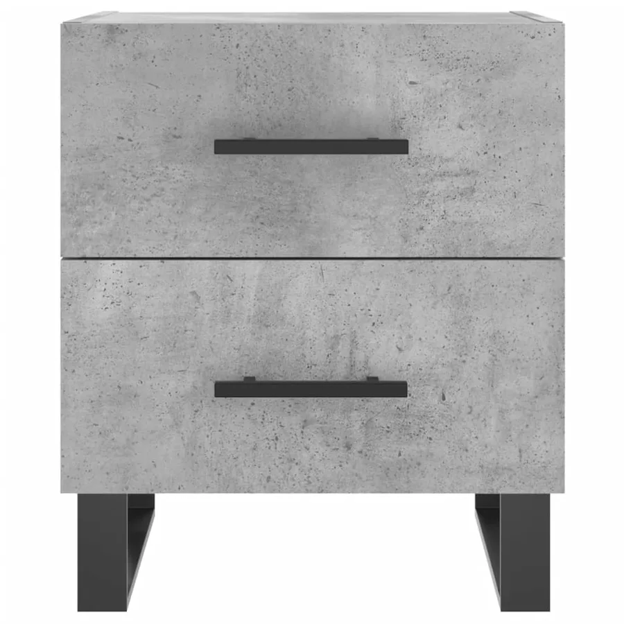 Table de chevet gris béton 40x35x47,5 cm bois d’ingénierie - 6