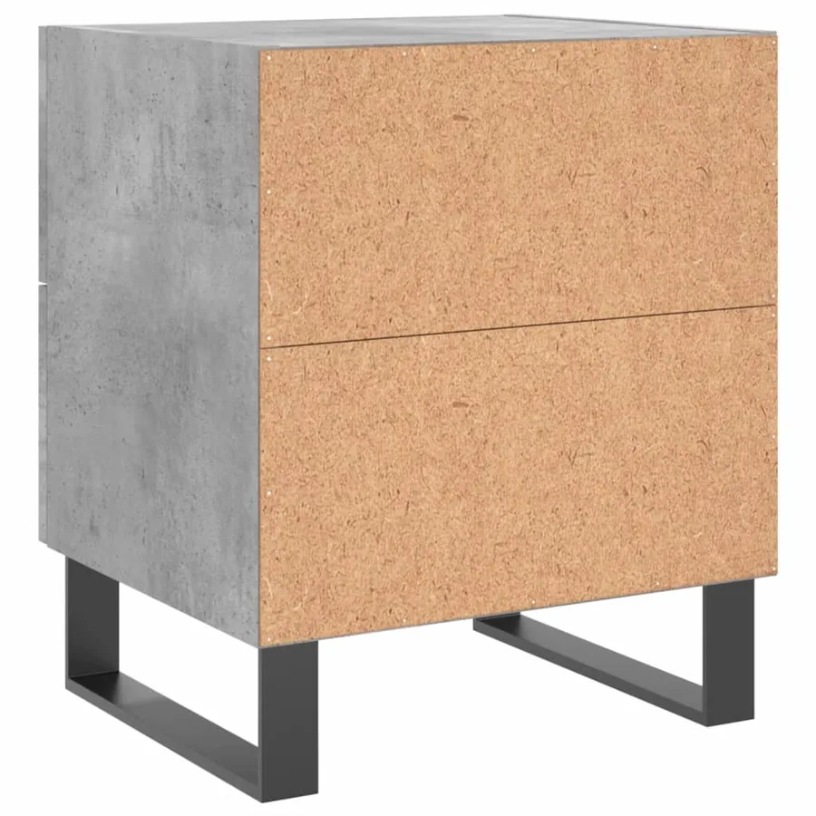 Table de chevet gris béton 40x35x47,5 cm bois d’ingénierie - 8