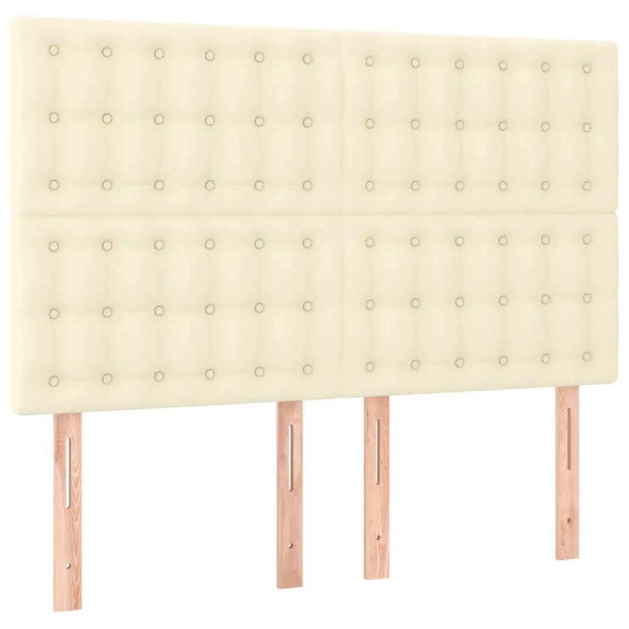 Cadre de lit sans matelas crème 140x200 cm similicuir - 9