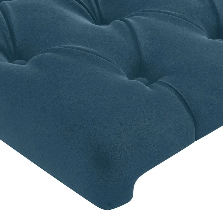 Têtes de lit Bleu foncé 144 x 7 x 78/88 cm Velours - 4