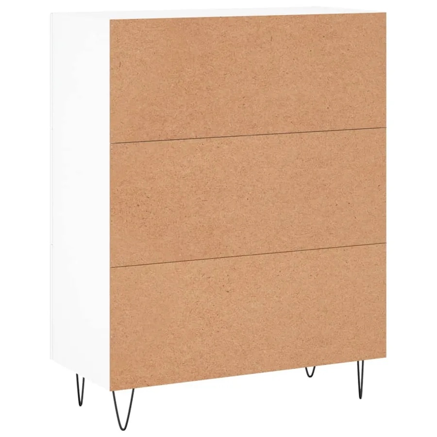 Buffet blanc 69,5x34x90 cm bois d'ingénierie - 8