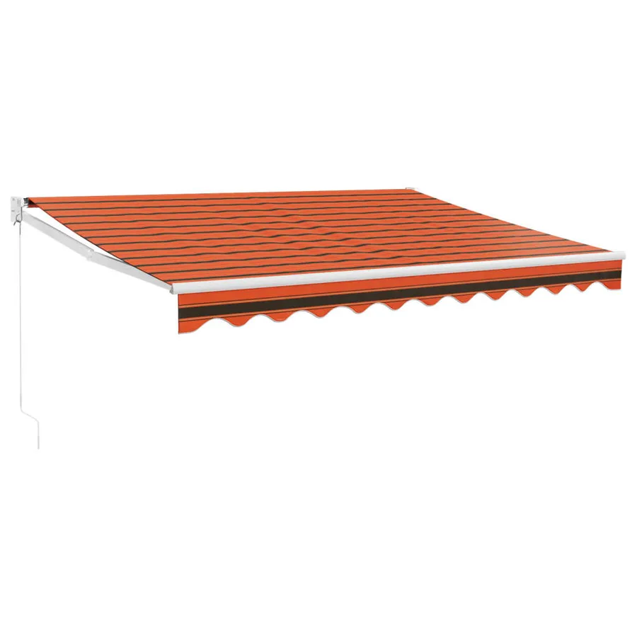 Auvent rétractable orange et marron 3x2,5 m tissu et aluminium - 2