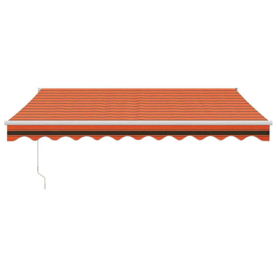 Auvent rétractable orange et marron 3x2,5 m tissu et aluminium - 3
