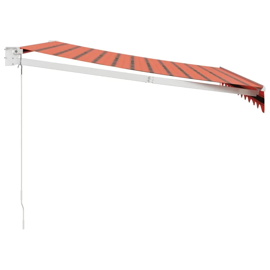 Auvent rétractable orange et marron 3x2,5 m tissu et aluminium - 4