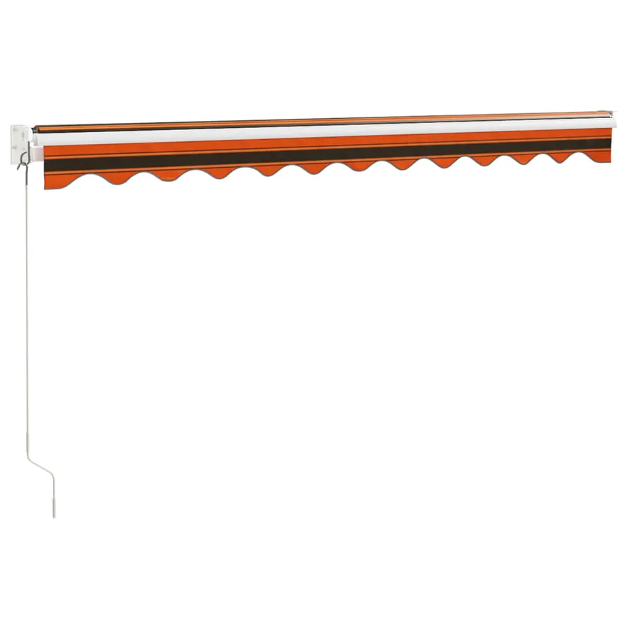 Auvent rétractable orange et marron 3x2,5 m tissu et aluminium - 6