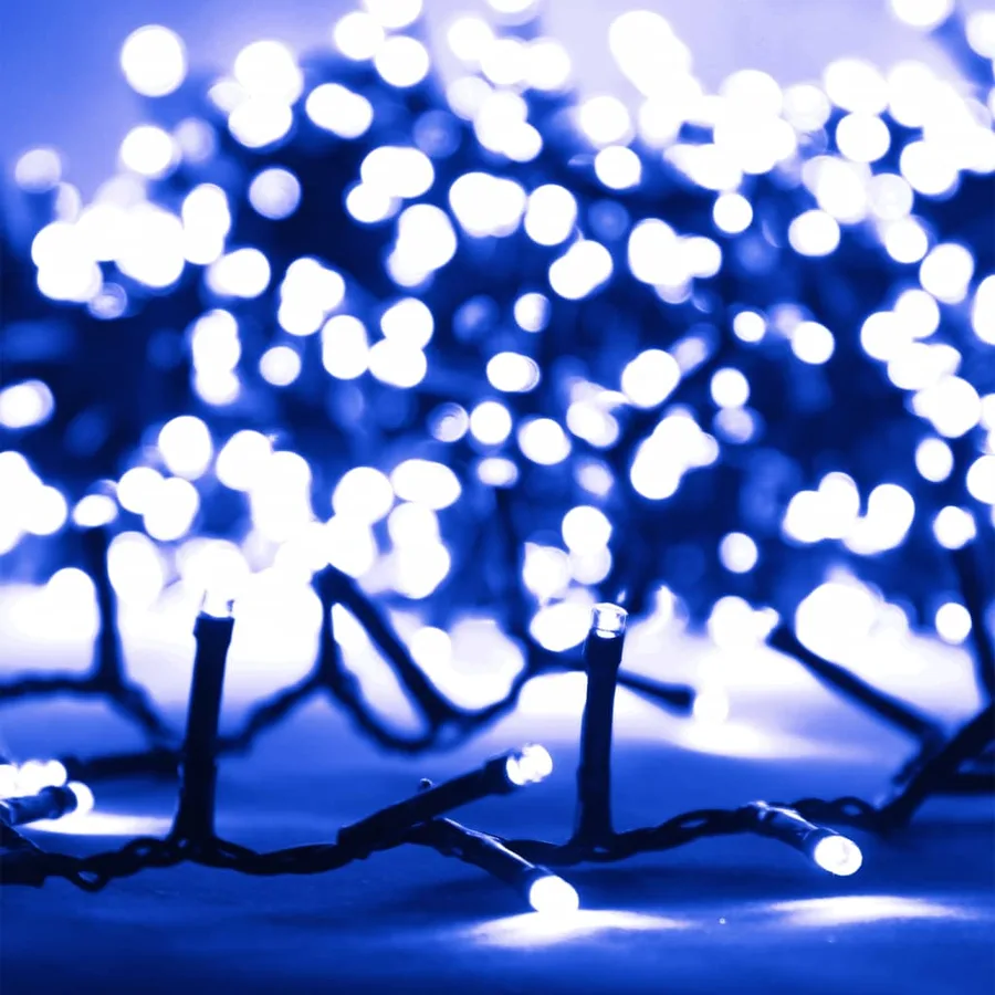Guirlande à LED compacte avec 1000 LED Bleues 25 m PVC - 4