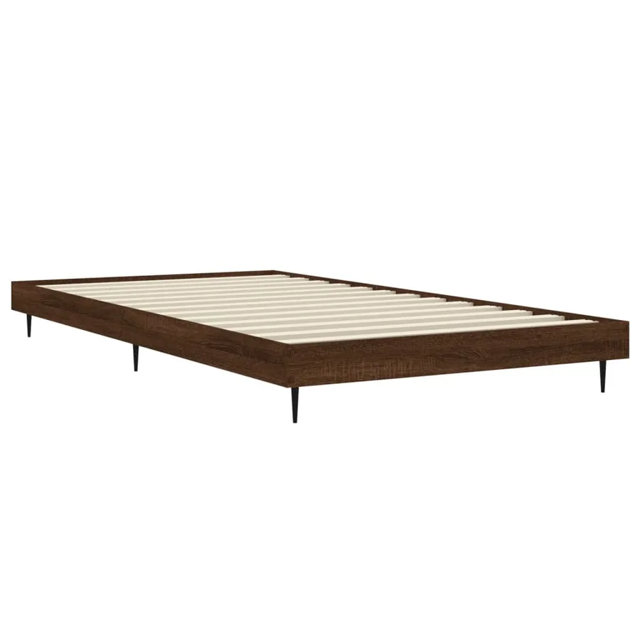 Cadre de lit sans matelas chêne marron 90x200cm bois ingénierie - 5