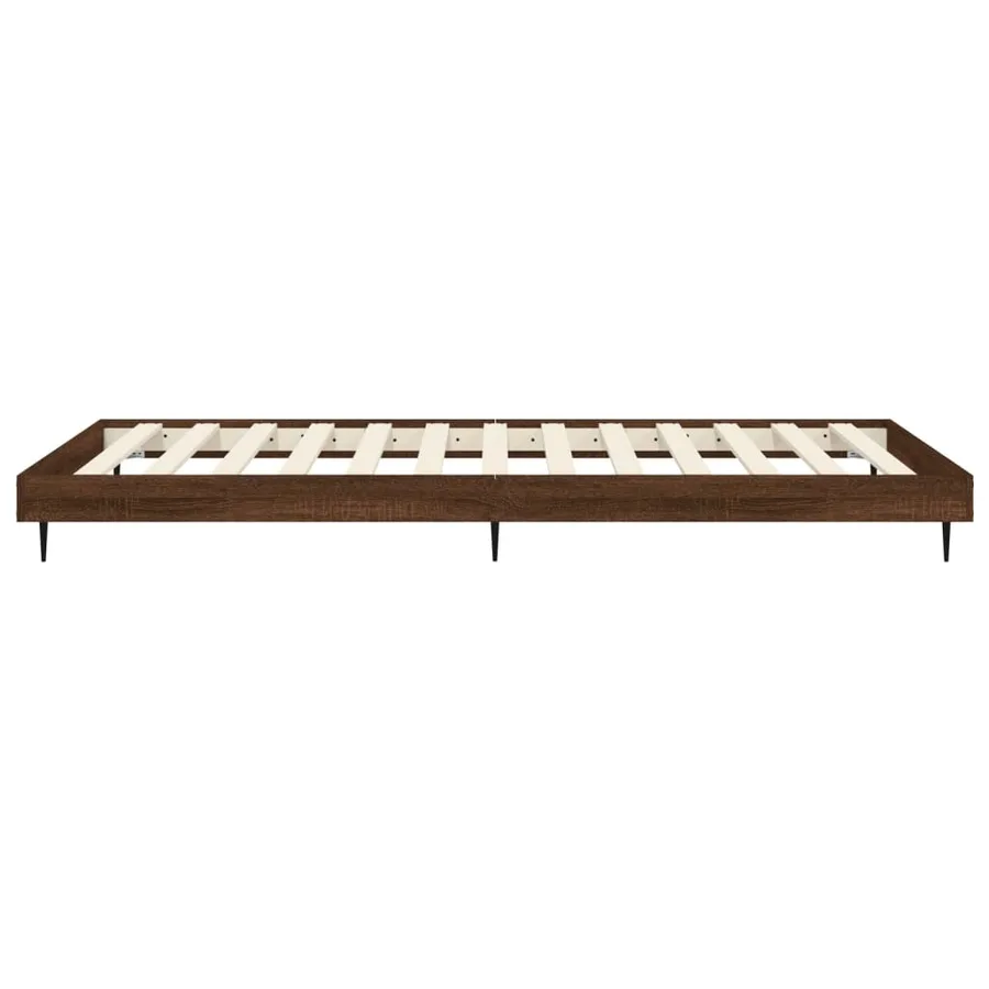 Cadre de lit sans matelas chêne marron 90x200cm bois ingénierie - 7
