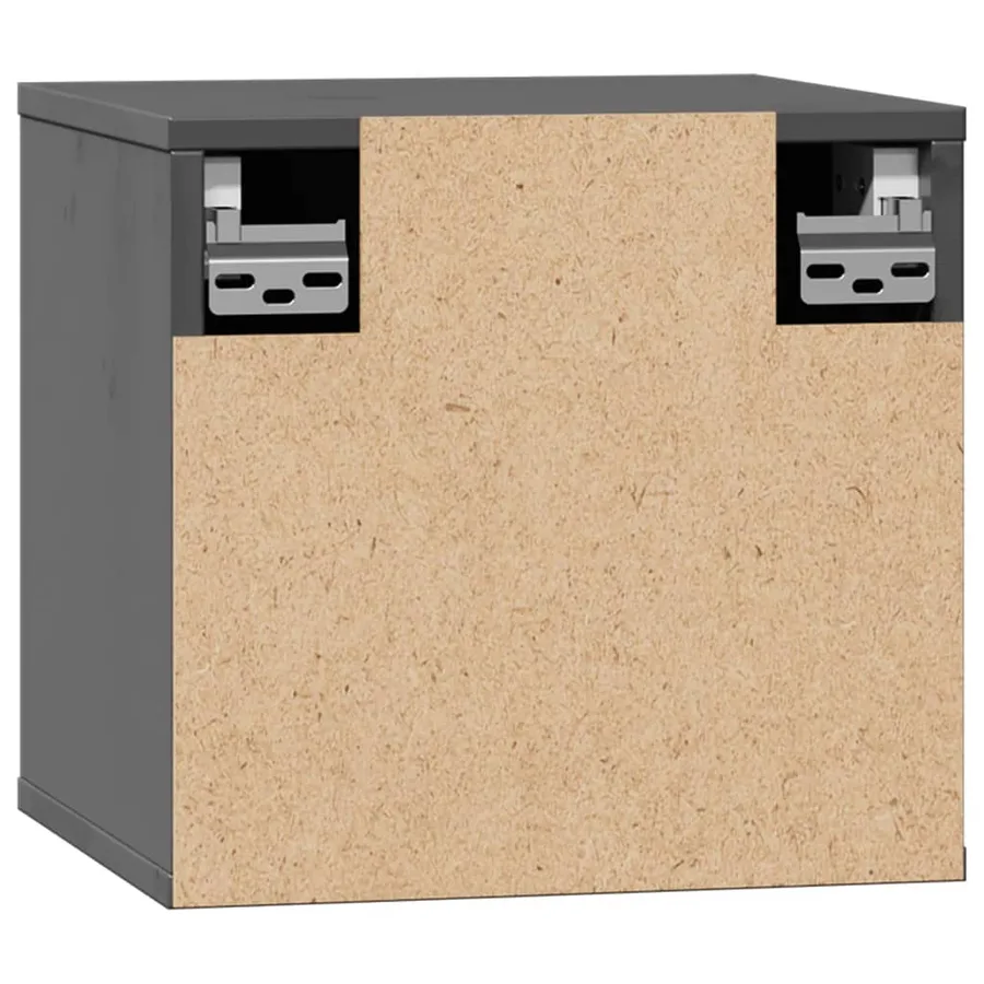 Armoire murale Gris 31,5x30x30 cm Bois de pin massif - 8