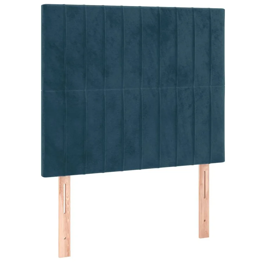 Sommier à lattes de lit avec matelas Bleu foncé 100x200 cm - 6