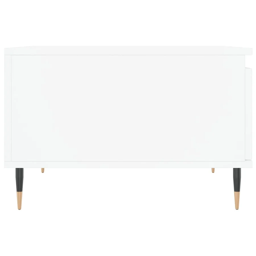 Table basse blanc 55x55x36,5 cm bois d'ingénierie - 7