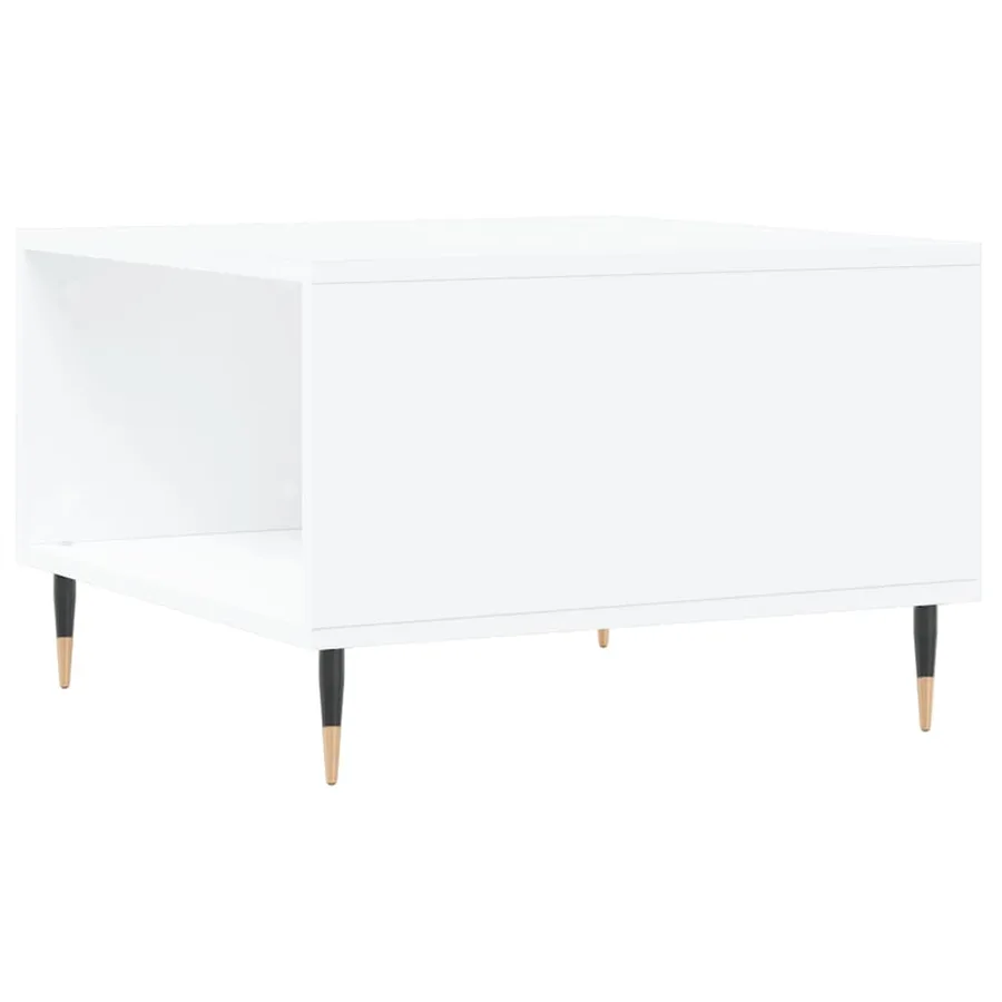 Table basse blanc 55x55x36,5 cm bois d'ingénierie - 8