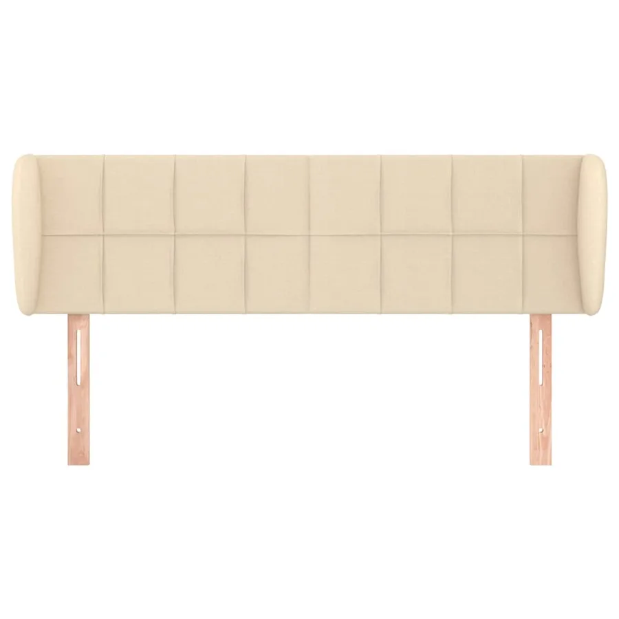 Tête de lit avec oreilles Crème 147x23x78/88 cm Tissu - 3