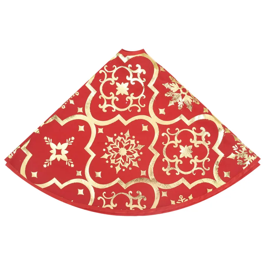Jupe de sapin de Noël de luxe avec chaussette Rouge 122 cm Tissu - 6