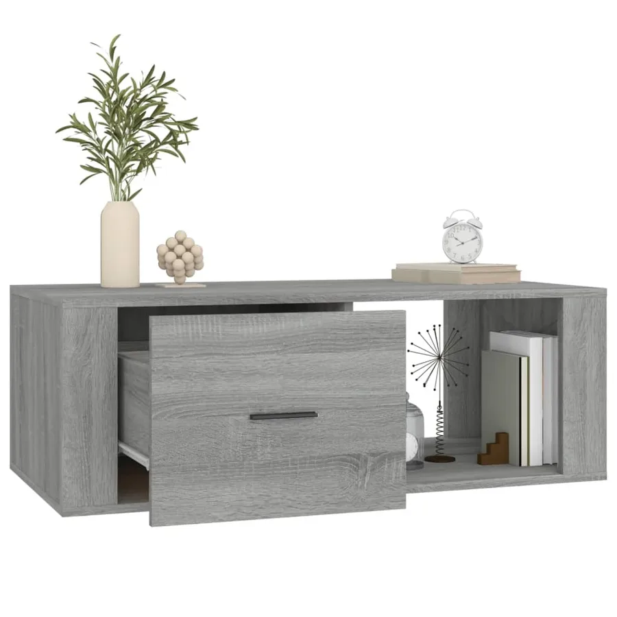 Table basse Sonoma gris 100x50,5x35 cm Bois d'ingénierie - 5