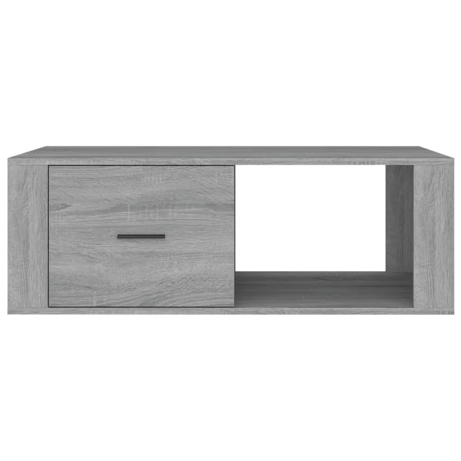 Table basse Sonoma gris 100x50,5x35 cm Bois d'ingénierie - 6