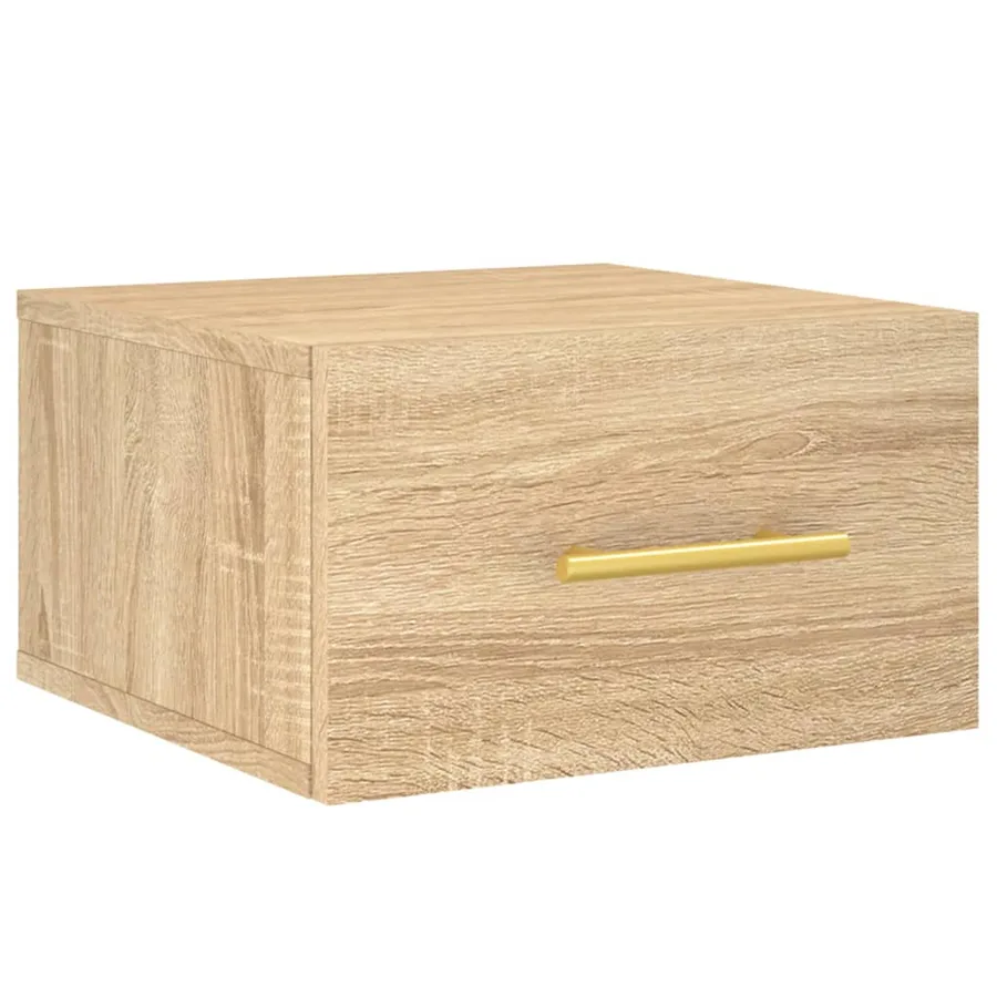 Table de chevet murale chêne sonoma 35x35x20 cm - 2