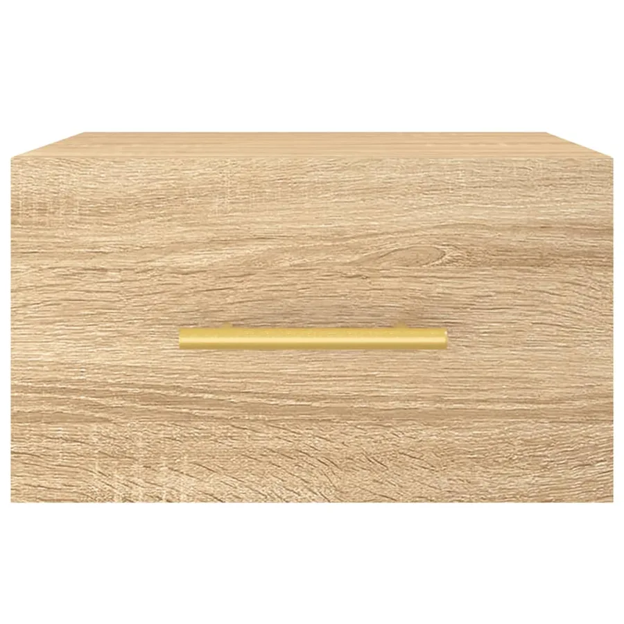 Table de chevet murale chêne sonoma 35x35x20 cm - 5