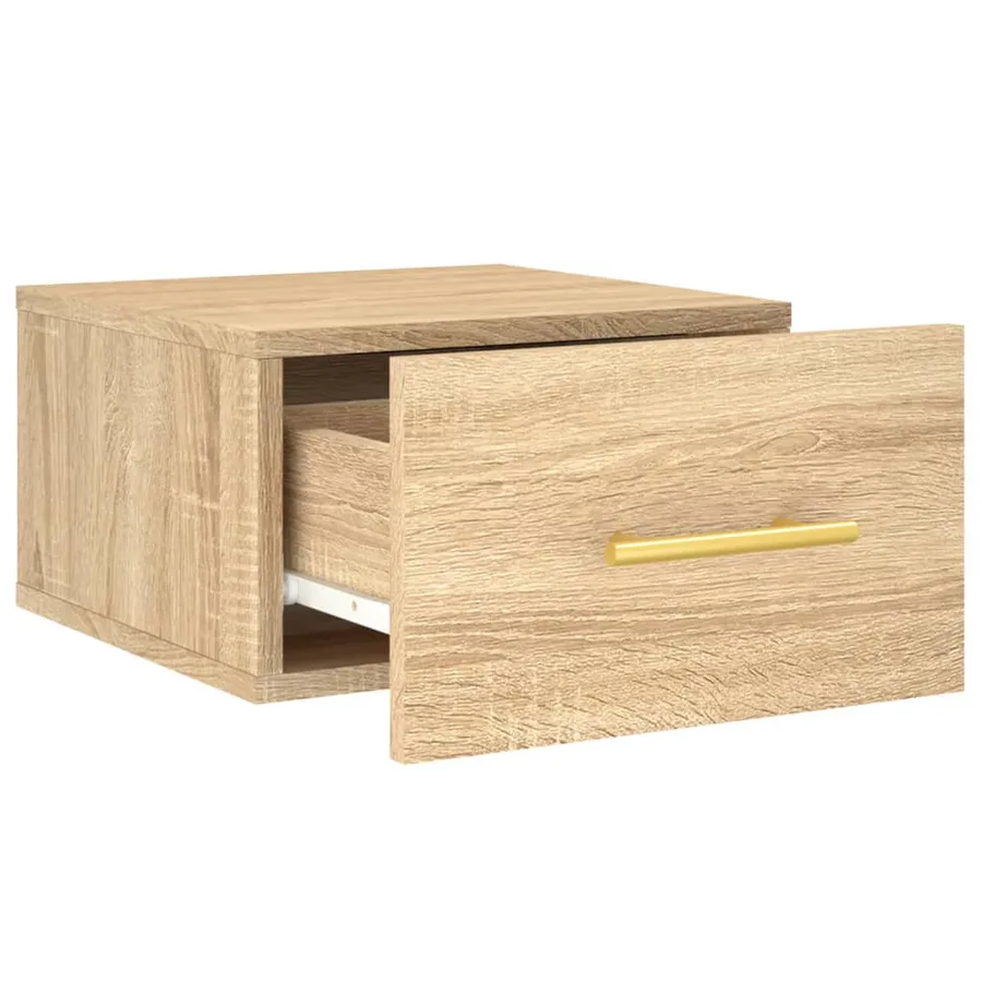 Table de chevet murale chêne sonoma 35x35x20 cm - 6